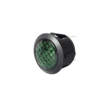 Green LED Warning Light for 20mm diameter Panel Hole - 12/24V