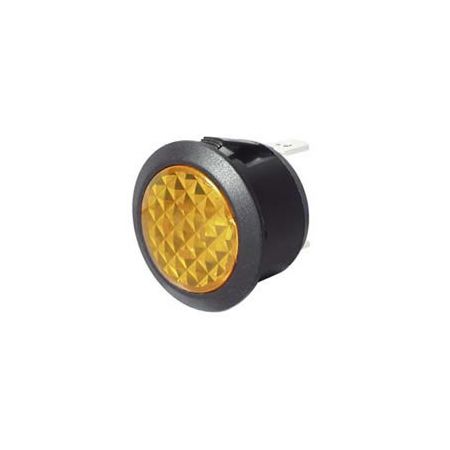 Amber LED Warning Light for 20mm diameter Panel Hole - 12/24V
