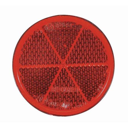 80mm Red Round Self-Adhesive Reflector