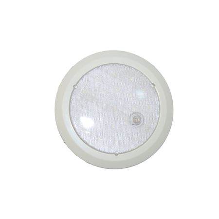White LED Roof Lamp with PIR - 12/24V