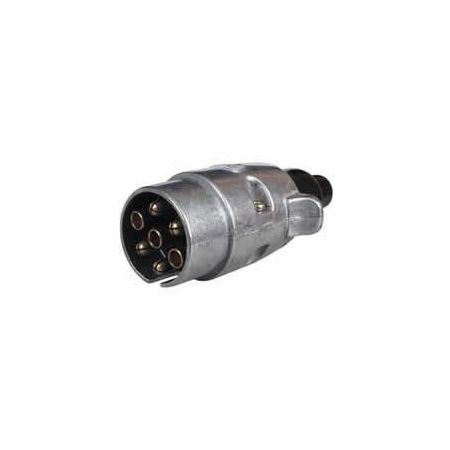7 Pin Metal Caravan Plug - 12V ISO 1724