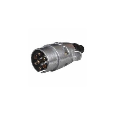 7 Pin Metal Caravan Plug - 12V ISO 3732