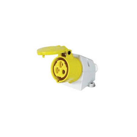 16A 110V Yellow Surface-Mounted Socket