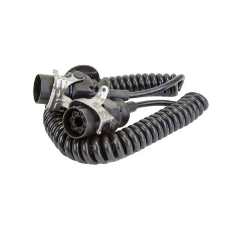 7 Core Retractable Polyurethene Cable with 2 x EBS Sockets - 3 Metre