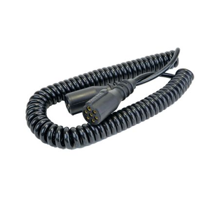 7 Core Retractable Polyurethene Cable with 2 x 24N Sockets - 3 Metre