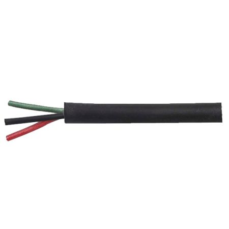 3 Core Thin-Wall PVC Cable Red/Green/Black with Black Outer - 1.00mm² |30m
