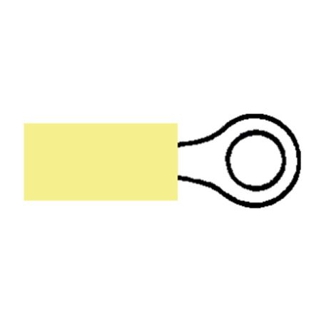 Yellow Pre-Insulated Heat-Shrink Ring Terminal - 4.3mm