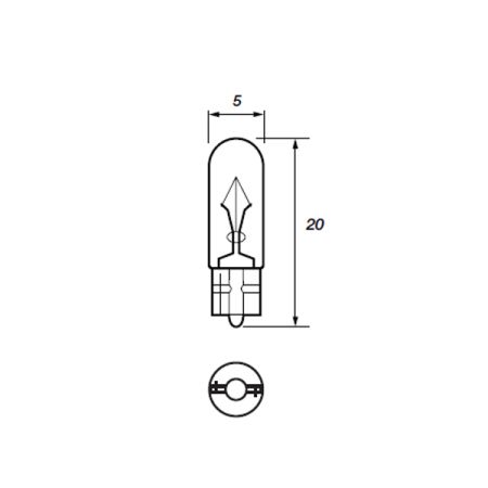 286 Bulb Mini Capless 1.2 watt 12 volt