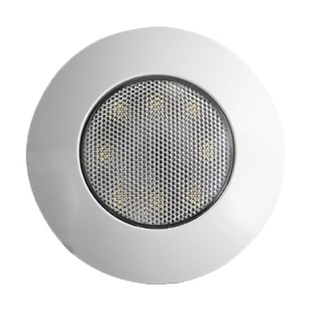 120mm Round White LED Interior Roof Ceiling Lamp - 1080Lm, 12/24V