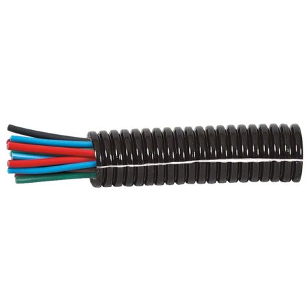 Black Polyamide Convoluted Split Tubing - 17NW