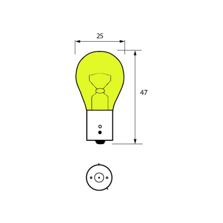 581 LED Bulb 12V BAU15S |Yellow LED