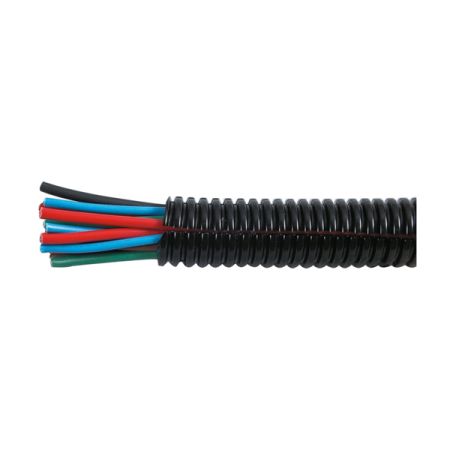 Black Polyamide Convoluted Un-Split Tubing - 8.5NW