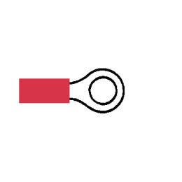 Red Pre-Insulated Ring Terminals - 5.30mm Red Pre-Insulated Ring Terminals - 5.30mm