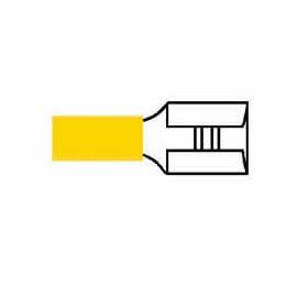 Yellow Pre-Insulated Push-On Terminals - 9.50mm Yellow Pre-Insulated Push-On Terminals - 9.50mm