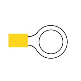 Yellow Pre-Insulated Ring Terminals - 13.00mm Yellow Pre-Insulated Ring Terminals - 13.00mm