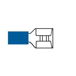 Blue Pre-Insulated Push-On Terminals - 8.00mm Blue Pre-Insulated Push-On Terminals - 8.00mm