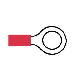 Red Pre-Insulated Ring Terminals - 8.40mm Red Pre-Insulated Ring Terminals - 8.40mm