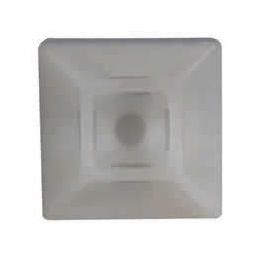 White Adhesive Fixing Base for 5mm Cable Ties - 28 x 28mm White Adhesive Fixing Base for 5mm Cable Ties - 28 x 28mm