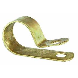 Brass P Cable Clips for 10mm diameter cable