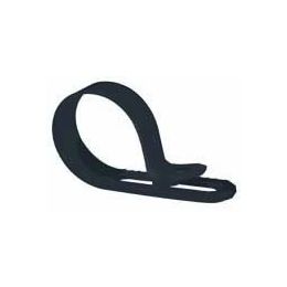 Black Nylon P Cable Clips for 4-6mm diameter cable