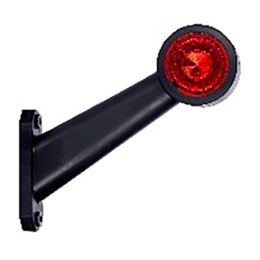 RH Red/White LED Long Oblique Outline Marker Lamp - 12/24V RH Red/White LED Long Oblique Outline Marker Lamp - 12/24V