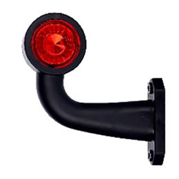LH Red/White LED Short Angled Outline Marker Lamp - 12/24V LH Red/White LED Short Angled Outline Marker Lamp - 12/24V