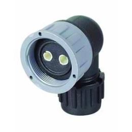 M24 DIN Black/Grey Nylon 90&deg; Connector for 10NW Tubing - 2 Way