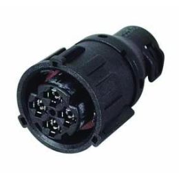 DIN Black Nylon In-Line Connector for 10NW Tubing - 4 Way