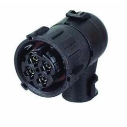 DIN Black Nylon 90&deg; Connector for 10NW Tubing - 4 Way