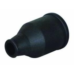 Black PVC Conduit End Cap for Convoluted Tubing - 17NW Single Outlet