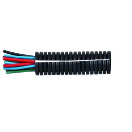 Black Polypropylene Deep-Section Convoluted Split Tubing - 29NW x 25m Black Polypropylene Deep-Section Convoluted Split Tubing - 29NW x 25m