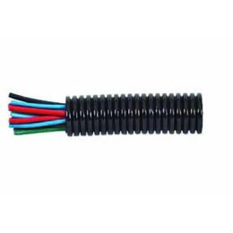 Black Nylon Heavy-Duty Convoluted Un-Split Tubing - 7.5NW x 50m