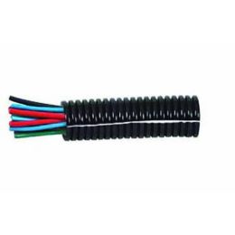Black Nylon Heavy-Duty Convoluted Split Tubing - 7.5NW x 50m