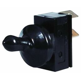 Splashproof On/Off Toggle Switch with Rubber Gaiter - 10A at 12V
