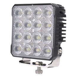 80W LED Work Lamp With Amber Warning Light - 12/24V