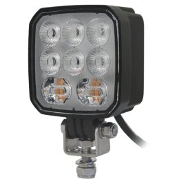 R65 Class 2 18W 4&rdquo; LED Reversing Light With Amber Aux Warning &ndash; 12/24V