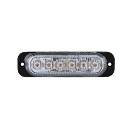 R65 Slimline High Intensity 6 Amber LED Warning Light (10 flash patterns)