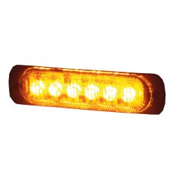 R10 High Intensity 6 Amber LED Warning Light (19 flash patterns)