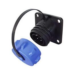 2 Pin Heavy Duty Waterproof Plastic Bulkhead Socket - 32A