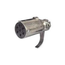24V 7 Pin Metal Trailer Clang Socket - ISO 1185(24N)