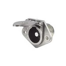 24V Single Pin Heavy Duty Metal Clang Plug with Cover