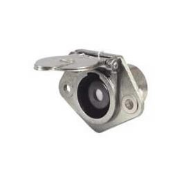 24V Single Pin Heavy Duty Metal Clang Socket with Cover