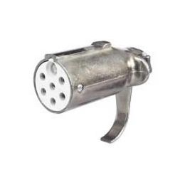 24V 7 Pin Metal Trailer Clang Socket - ISO 3731(24S)