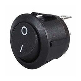 Black On/Off Round Rocker Switch - 12/24V Black On/Off Round Rocker Switch - 12/24V
