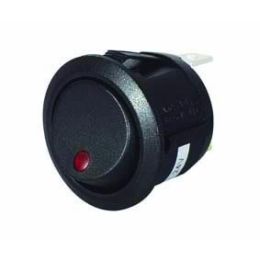 Blue LED On/Off Round Rocker Switch - 12/24V Blue LED On/Off Round Rocker Switch - 12/24V