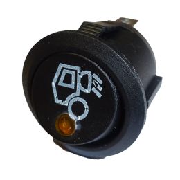 Switch 5th Wheel Lamp Rocker Rnd On/Off Amber LED - 12/24V Switch 5th Wheel Lamp Rocker Rnd On/Off Amber LED - 12/24V