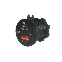 Fast Charge USB Socket + Type C - 12/24V Fast Charge USB Socket + Type C - 12/24V