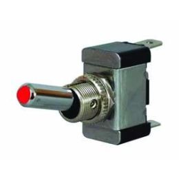 Red LED On/Off Toggle Switch with Metal Lever- 12/24V