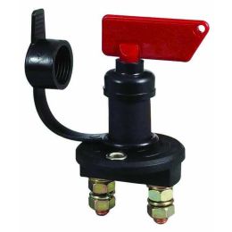 Battery Isolator with Removable Key and Splashproof Cover - 100A 24V Battery Isolator with Removable Key and Splashproof Cover - 100A 24V