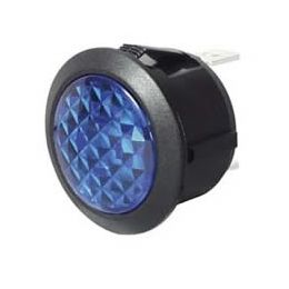 Blue LED Warning Light for 20mm diameter Panel Hole - 12/24V Blue LED Warning Light for 20mm diameter Panel Hole - 12/24V